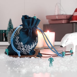 Small Cotton Bag with Silk Drawstring, Lightweight Gift Pouch, Jewellery Bag, Party Favour, Handmade Accessories - Various Colours