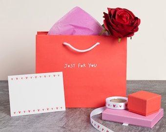 Medium Gift Bags - Landscape Eco-Friendly Luxury Paper Bag with Rope Handles, Christmas, Wedding & Corporate Gifting in Bright Colours