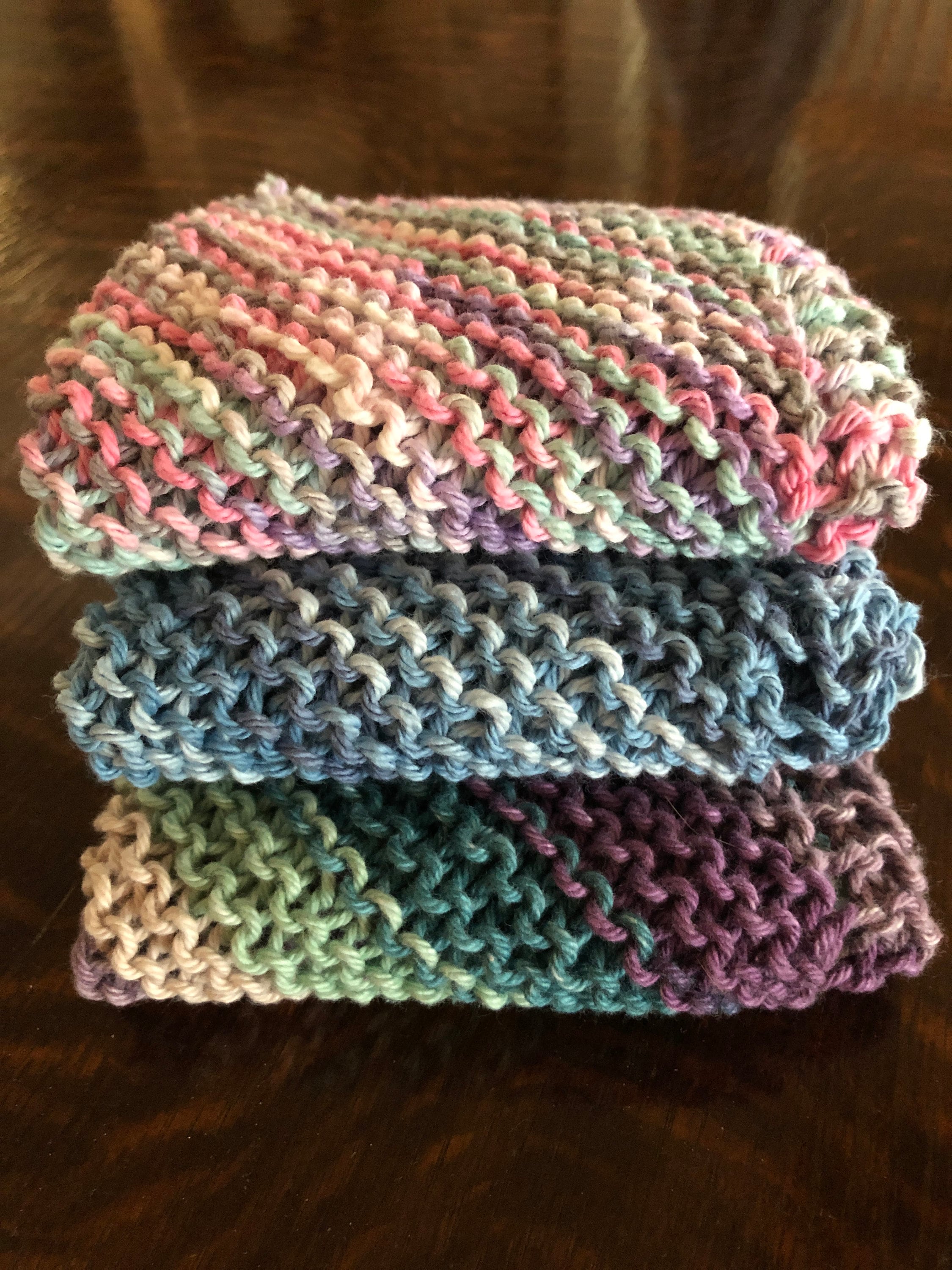 Hand Knit Dishcloths Etsy