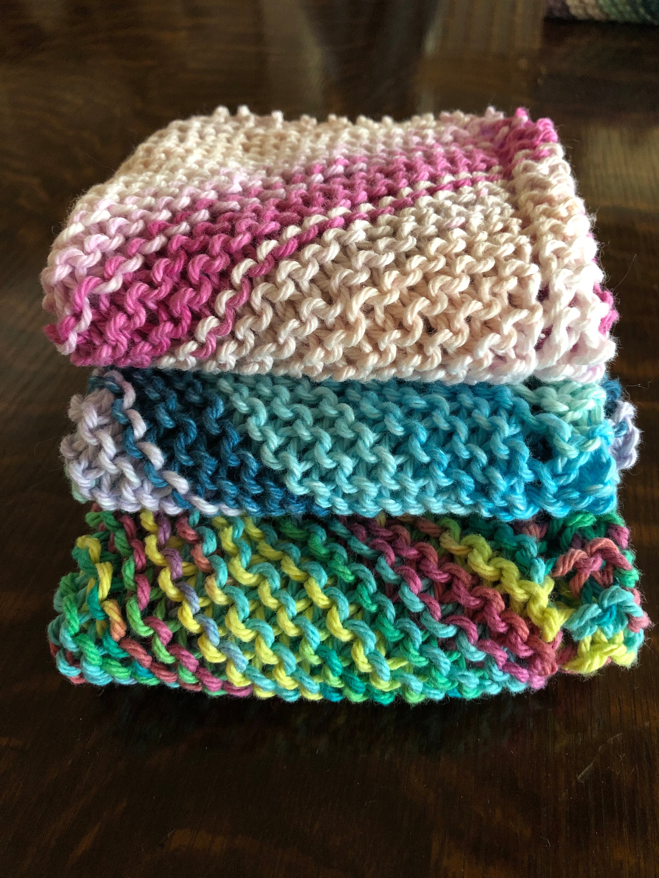 Hand Knit Dishcloths Etsy