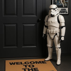 Star Wars Funny Doormat - Welcome To The Dark Side Mat - Geeky Home Decor - Nerdy Gift for Him - Sci Fi Movie Fan Door Mat