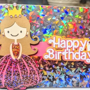Handmade Princess Birthday Card for Girl.