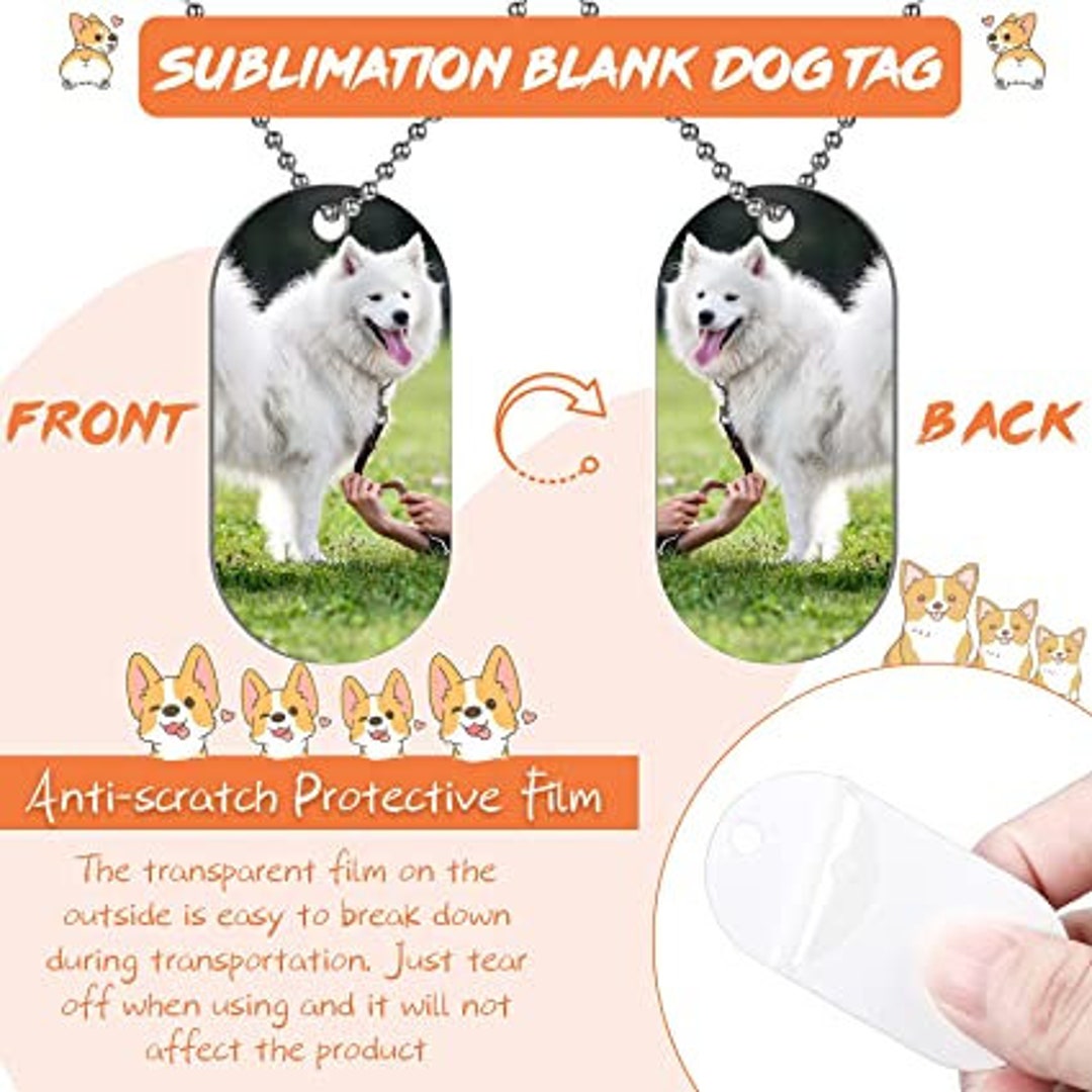 Sublimation Dog Tags ID Tags Military Type Tags Double Sided Etsy