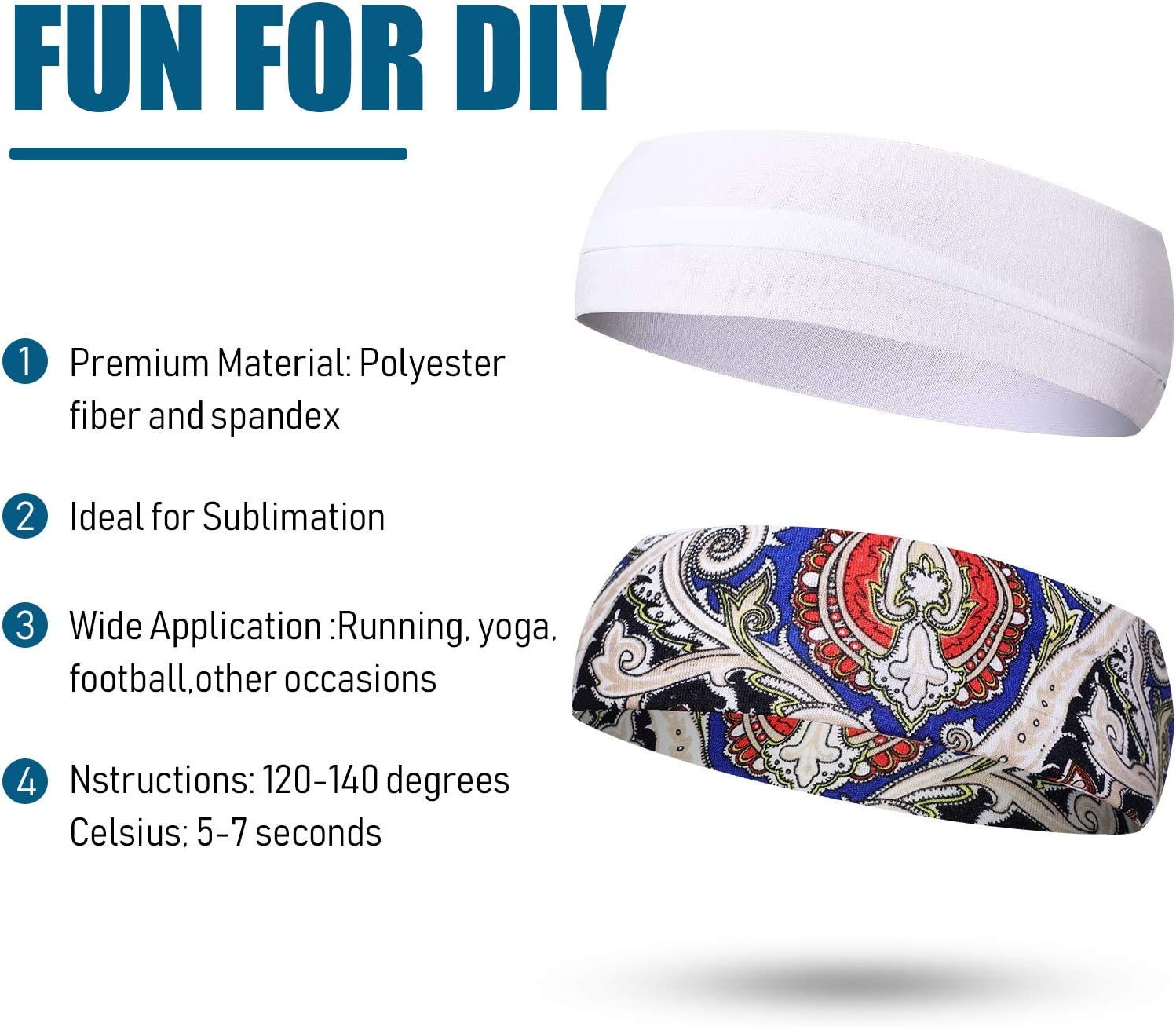 Headband Blank Polyester for Sublimation Etsy