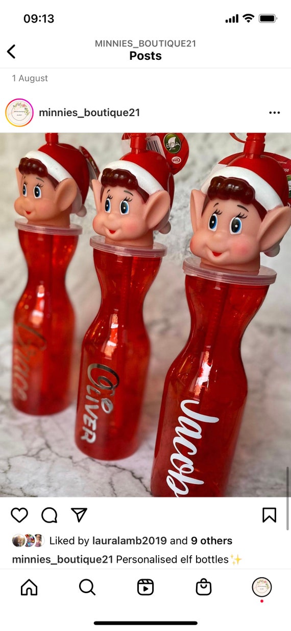 Personalised Elf Bottles Etsy