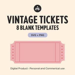 Blanco vintage ticketsjablonen | SVG en png