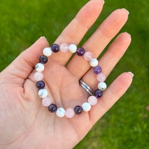 Sleep Bracelet, Relaxing Gifts, Well being Gifts, Crystal Bracelet, Sleep, Crystal Gifts, Amethyst, Healing Crystals, Healing Bracelet