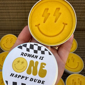 One Happy Dude Birthday Favors | Play Dough Party Favors | Personalized Gifts |