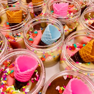 Jars Ice Cream Play Dough Party Favors, Ice Cream Party, Ice Cream Play Dough Jars, Handmade Gift