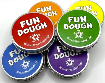 Rainbow Play Dough Set: 6 Colors, Homemade Sensory Fun