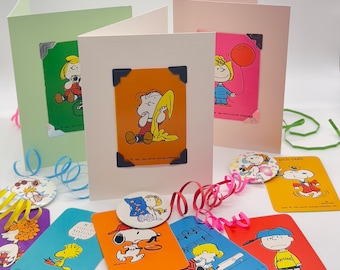 Snoopy Peanuts Charlie Brown Vintage Spielkarten Grußkarten Lucy Linus Sally Freda Peppermint Patty