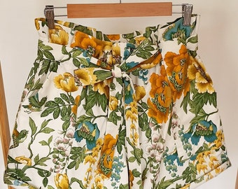 Short Femme T42 - Fleurs et oiseaux - Pièce unique