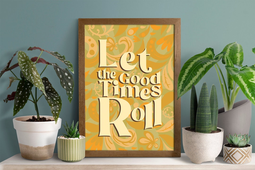 70s Decor Vintage Art Print I Retro Wall Art 1970s Decor I Motivational