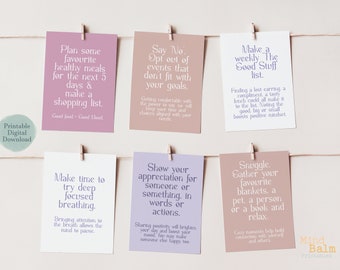 Self Care Cards: 32 Printable Wellbeing Activities (Digital Download)