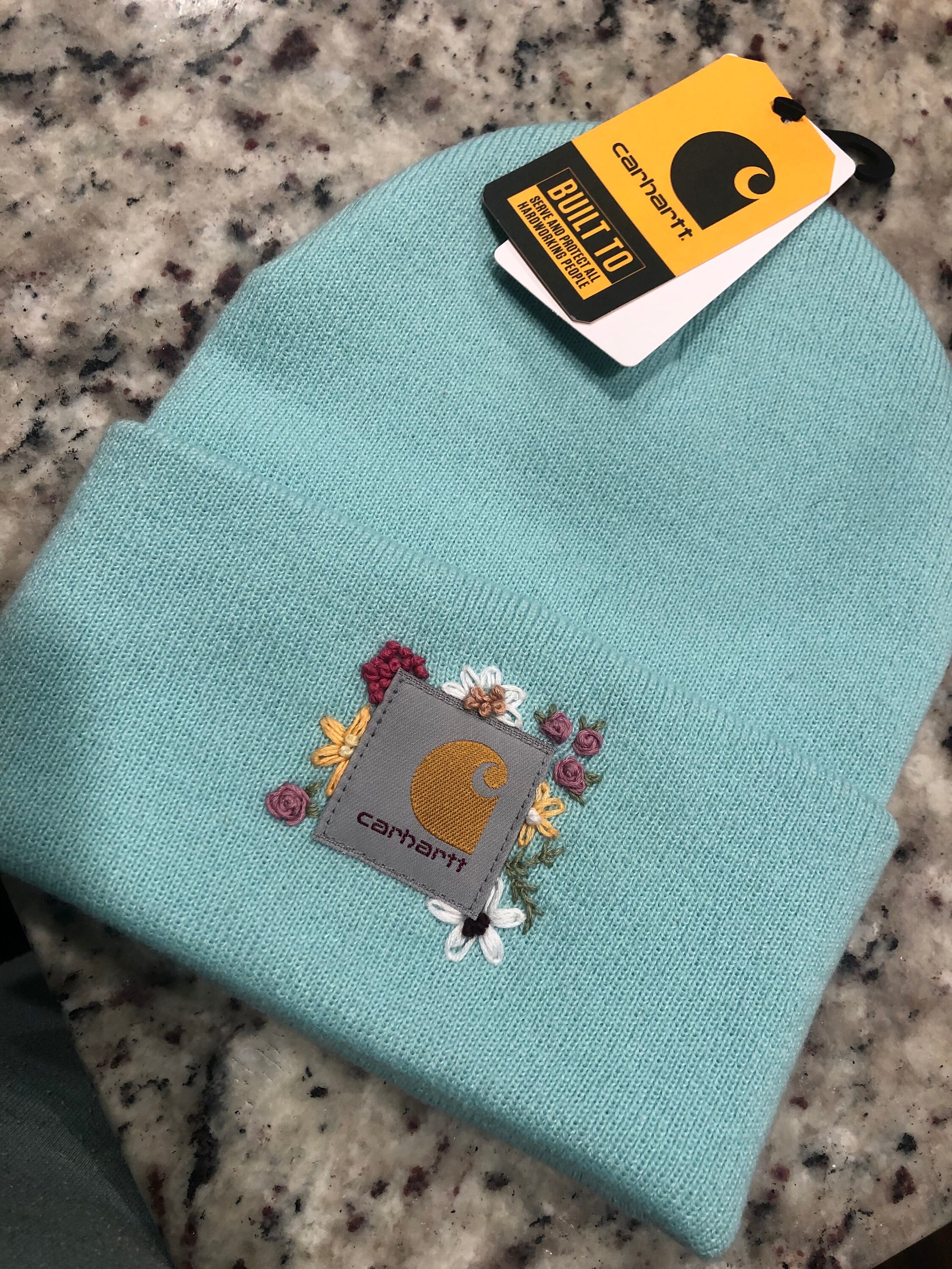 Baby blue carhartt beanie hotsell