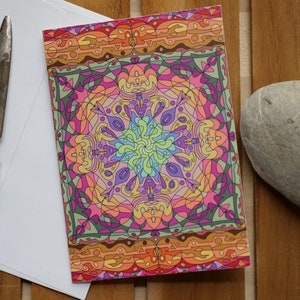 Kunstkarte / Klappkarte - Grußkarte "Desert Flower" + Recycling-Briefumschlag