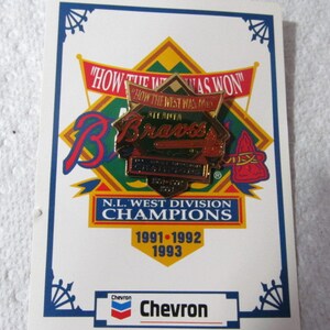 Atlanta Braves 1990&#39;s NL West Division Champions Pin