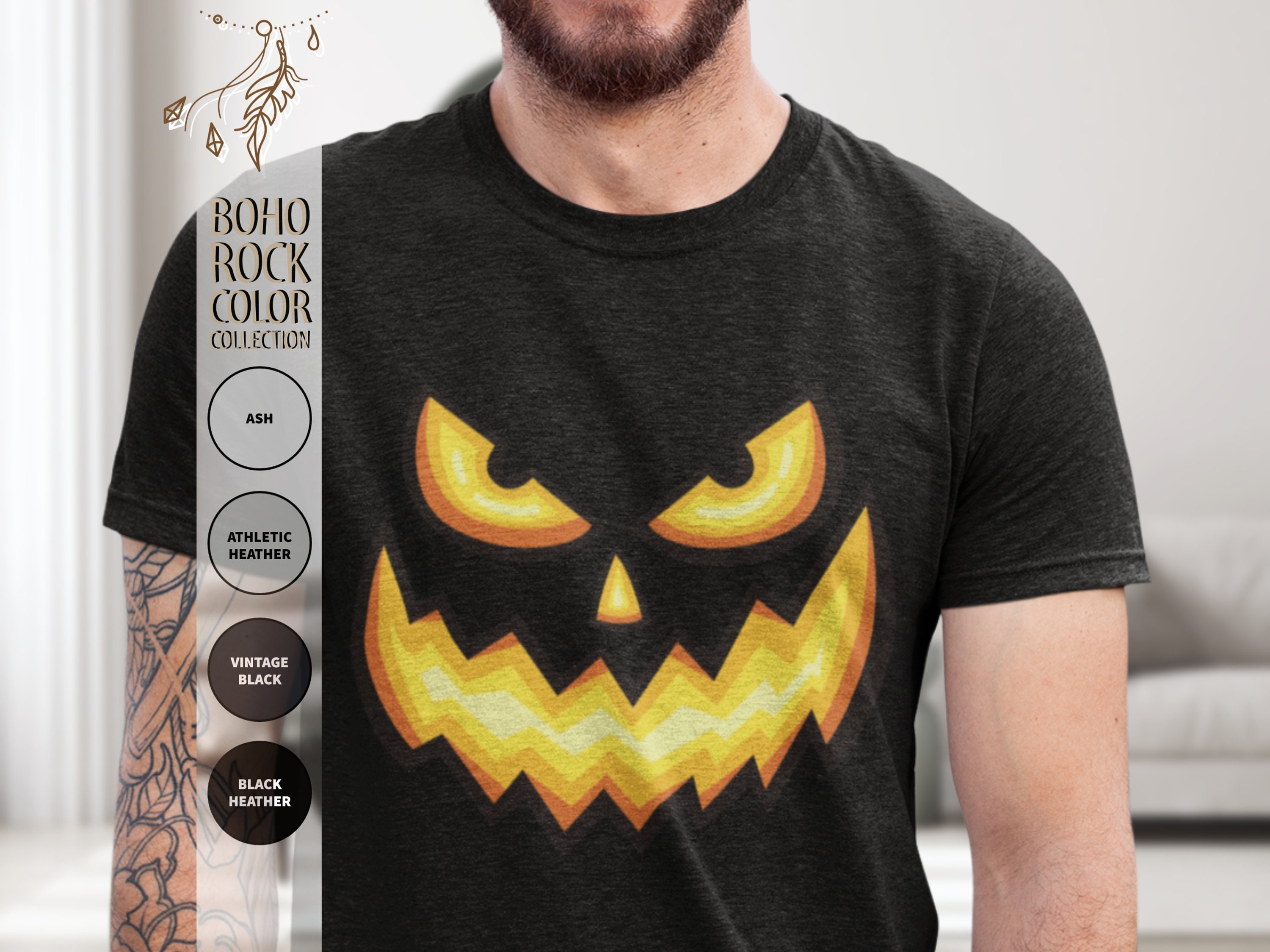 Vintage Jack O Lantern Pumpkin Face Halloween Costume T-Shirt