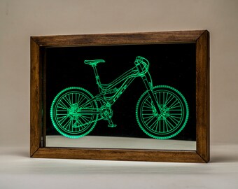 Mountain Bike Neon Mirror