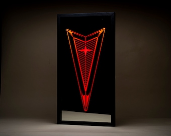 Pontiac Dealer Light Up Mirror Neon