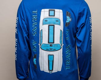 1970 Trans Am Long Sleeve Tee Shirt - (White) - Handmade