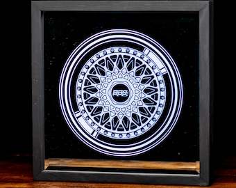 BBS RS Wheel Mirror - Neon Sign - jdm