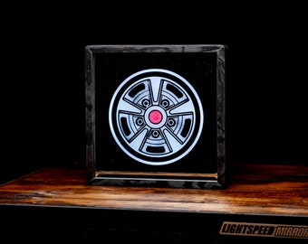 Pontiac Rally II Rim Mirror - Neon Sign - Muscle Car