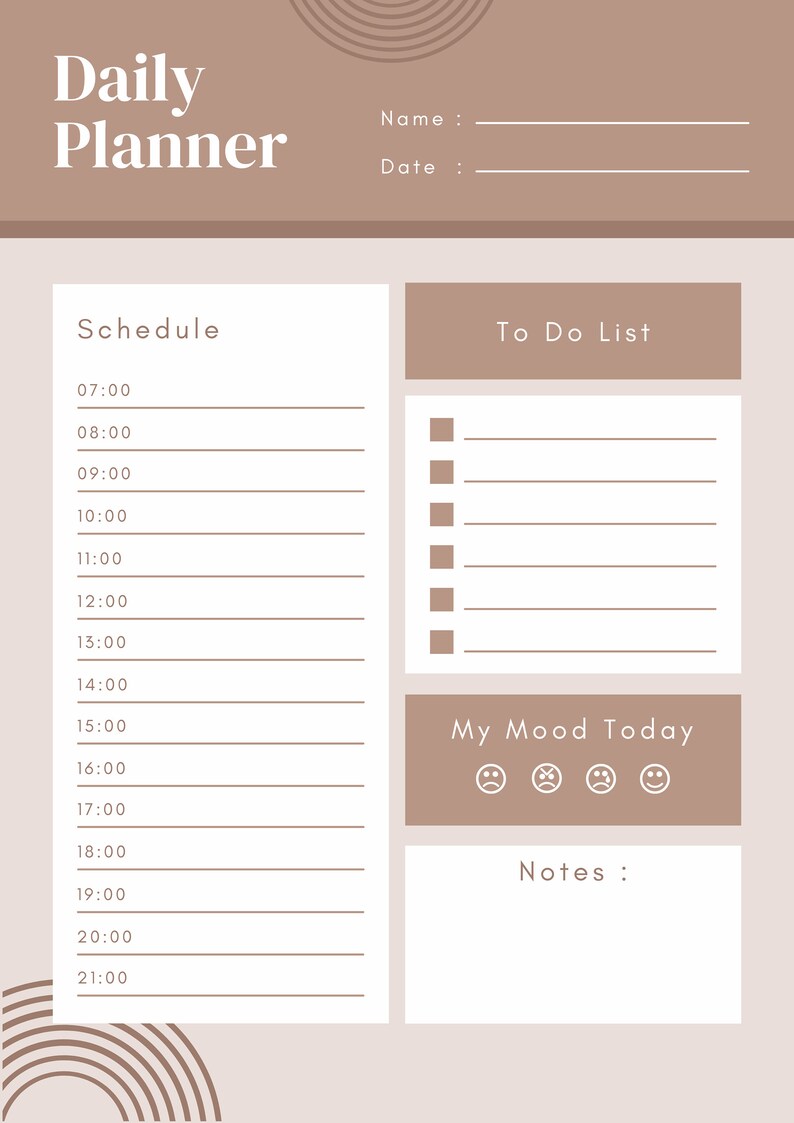 Daily to Do List Printable, Instant Download, Minimal Productivity ...