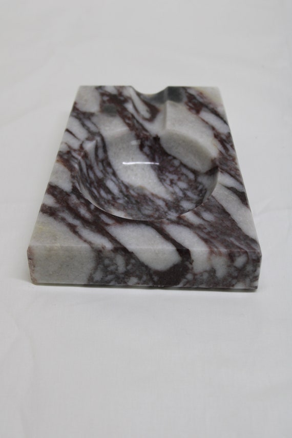 Calacatta viola cigar ashtray real marble handmade mini model fast shipping free shipping