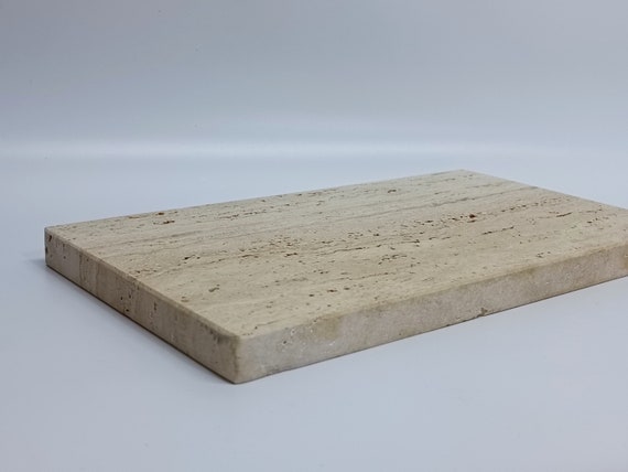 Beige Travertine Catchall Tray | Coffee Table Decor | Aesthetic Decor | Stone Tray | Marble |