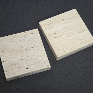 Handmade Travertine Coaster – Timeless Elegance in Every Detail - price is for two