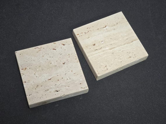 Handmade Travertine Coaster – Timeless Elegance in Every Detail - price is for two