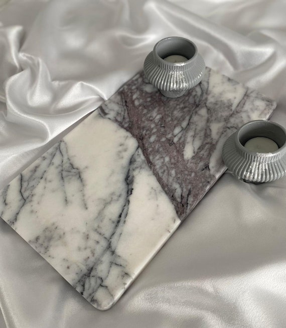 Lilac ( Aegean ) Marble Stone Tray, rectangular pattern, decorative tray, decorative shelf, free shipping, fast shipping