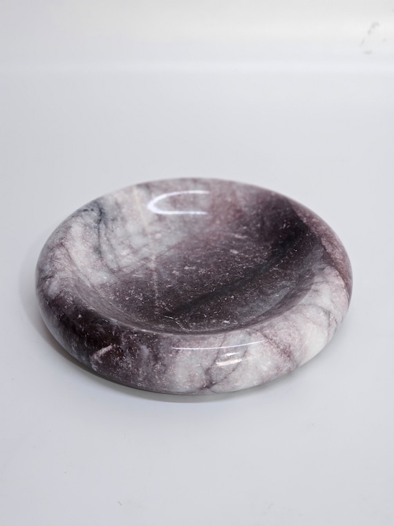 Lilac purple Marble Ring holder, catcher, decorative plate, catch-all