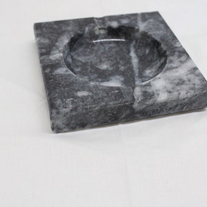Marble ashtray Dark gray color marble handmade real marble and free shipping one piece price