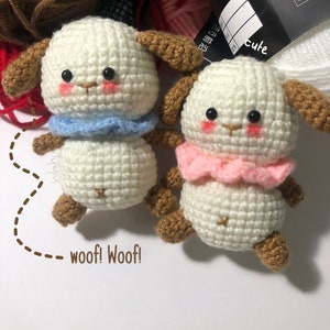 Porte-clés chien mignon au crochet, porte-clés chien fait main, porte-clés chien mignon, cadeau mignon, porte-clés drôle, cadeau pour enfant, cadeau de rentrée des classes