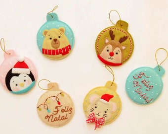 Handgefertigte Filz Ornamente, Filz Ornamente, Filz Ornamente, Weihnachtsdekoration, Weihnachtsbaum Dekoration, Filz Ornamente