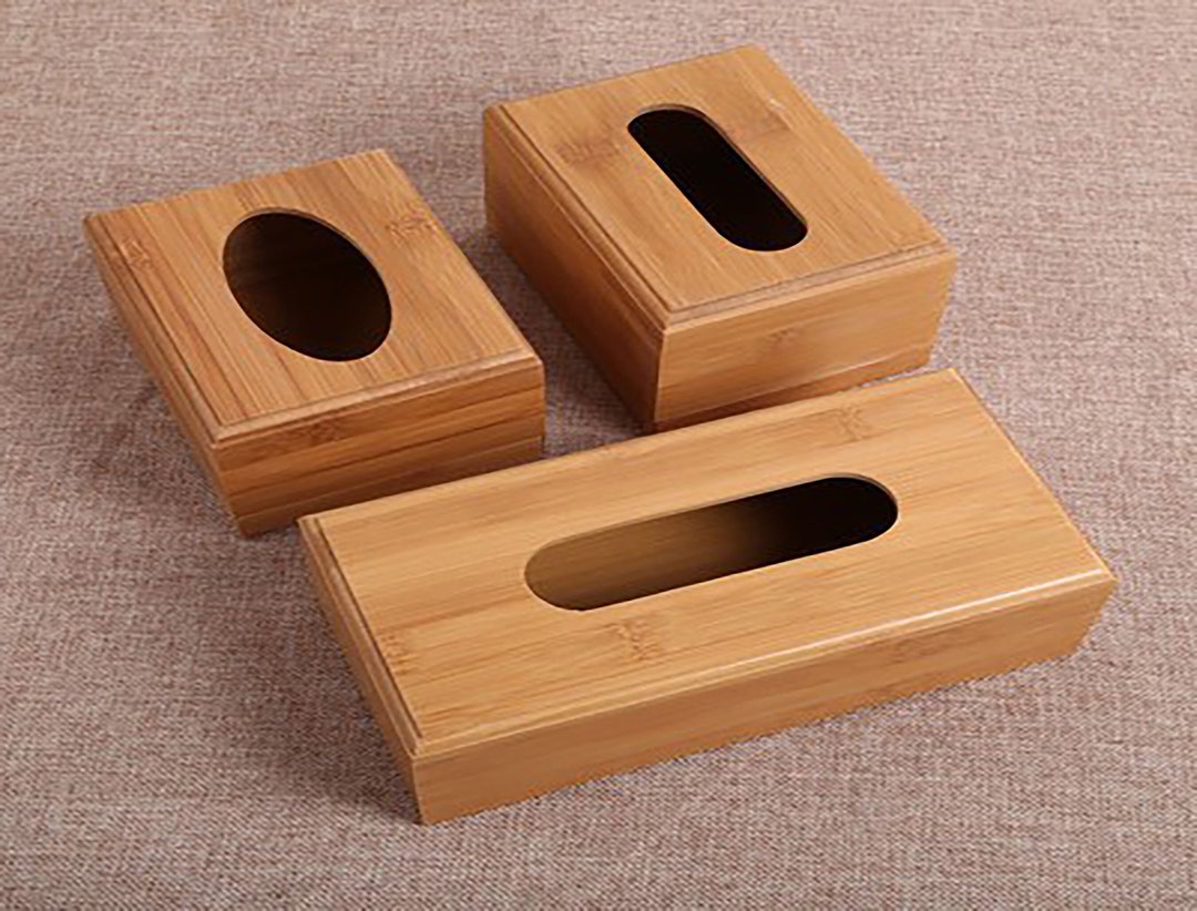 Wooden Tissue Box Bamboo Tissue Box Unfinished Wood Box Etsy