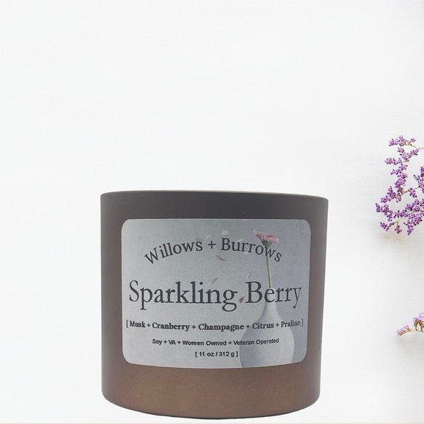 Sparkling Berry Candle |Soy Candle|Gifts under 30|house warming|Candle Gift|Gifts for her|gift for him|spring decor|candles|Summer decor