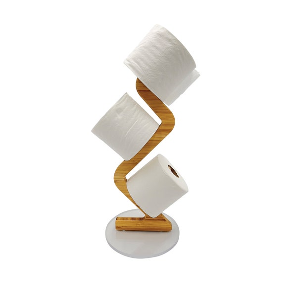 Sunnypoint bathroom free standing toilet tissue paper roll holder stand clearance
