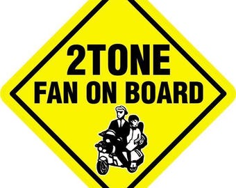 Ska Vinyl Stickers 2 Tone Fan On Board car van laptop window vehicle lorry coach retro vintage scooter scootering