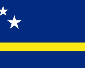 Vinyl Stickers Curacao Flag car window bumper wall laptop Caribbean football soccer decal (suitable for all non-porous surfaces)