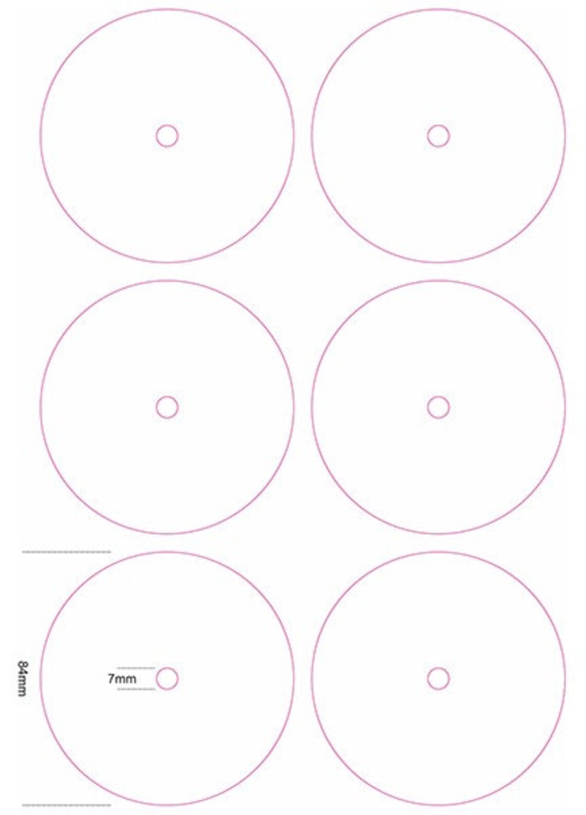 Stickers Vinyl Blank Record Labels While and Aged Versions Etsy