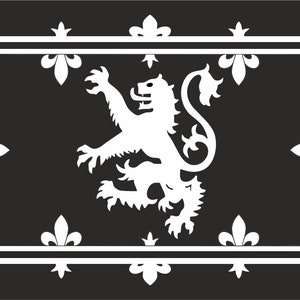 Vinyl Stickers Flag Scotland Lion Rampant U.K. country royal banner car window bumper wall laptop decal (suitable for non-porous surfaces)