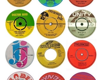 thumbnail image 2 of Circular Ska & Reggae Vinyl Sticker - Specials, Skinhead, 2 Tone, Mods, Ghost Town - Laptop Size 2 of 6