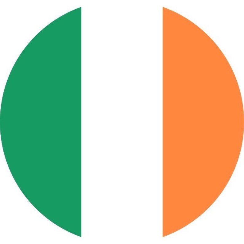 Eire Sticker Eire Flag Circular Vinyl Stickers Ireland Irish Republic Dublin Car Van ...