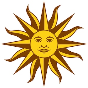 Formade vinylklistermärken solen i maj inka sol de mayo flagga Argentina Uruguay Mexiko laptop bilfönster vägg semester nationell symbol