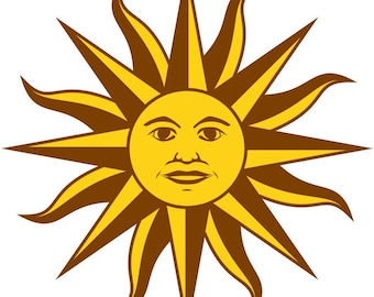 Shaped Vinyl Stickers Sun Of May Inca sol de mayo flag Argentina Uruguay Mexico laptop car window wall holiday national symbol
