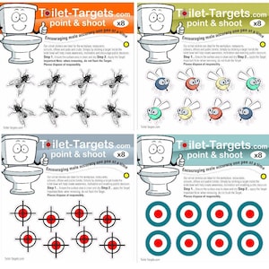 Pegatinas de vinilo blancas para inodoro de 2 cm, para urinarios, baños, pubs, bares, negocios, moscas, WC, limpieza, hogar, baño, niños, entrenamiento, diversión