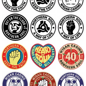 Toppa Termoadesiva Northern Soul Con Pugno Yorkshire E Scooter - Ricamo Circolare Da 75mm